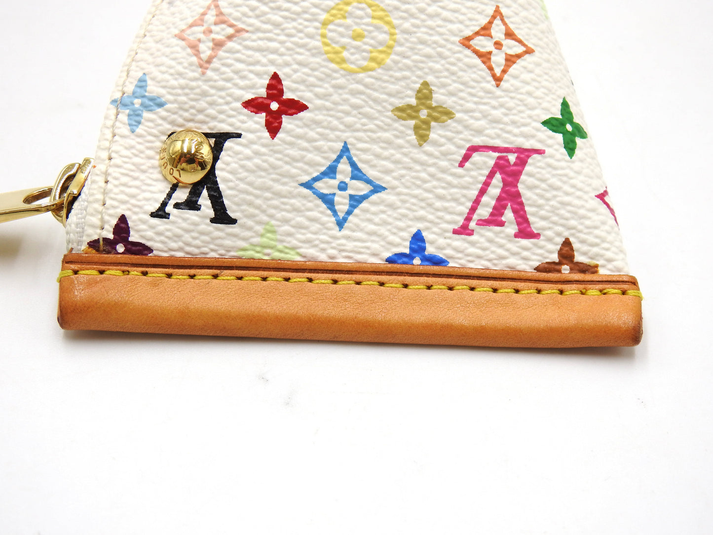 LOUIS VUITTON Monogram Multicolor Berlingo Coin Purse Case White M58029