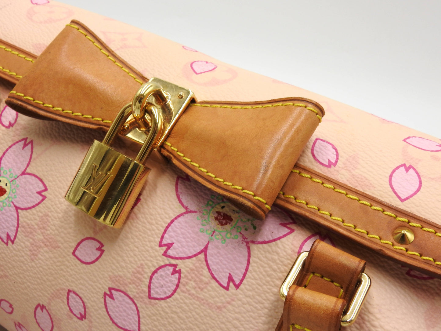 LOUIS VUITTON Papillon Shoulder Hand Bag Monogram Cherry Blossom M92010