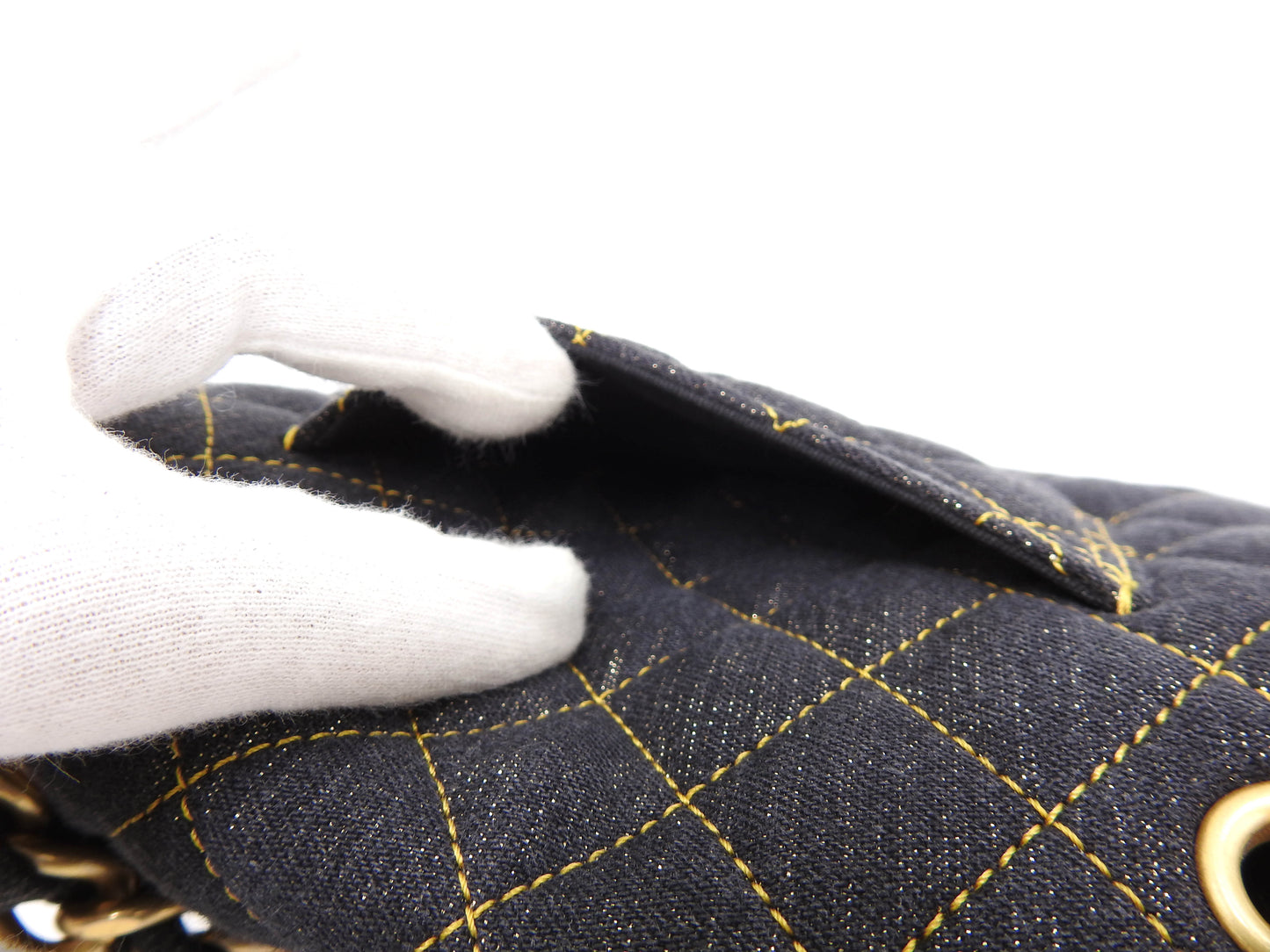 Chanel CC Mini Matelasse Denim Double You Flap Shoulder Hand Bag AS4051