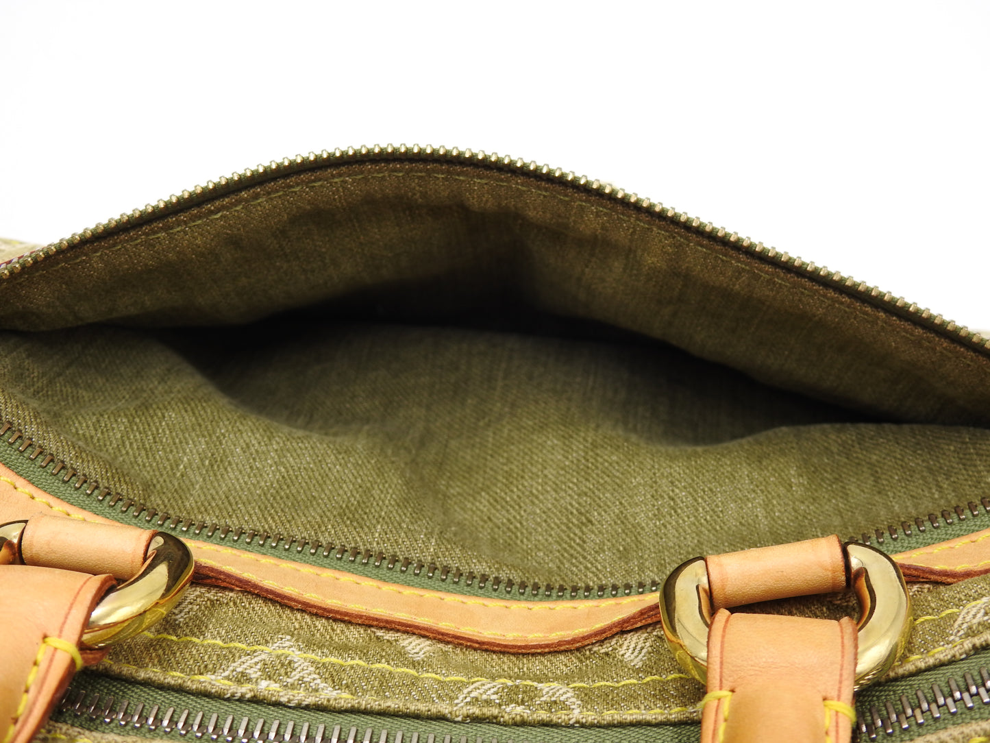 LOUIS VUITTON Monogram Denim Neo Speedy Hand Bag Boston Bag Khaki M95215