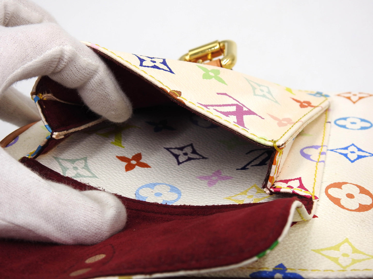 LOUIS VUITTON Lodge GM Shoulder Bag Monogram Multicolor White M40051