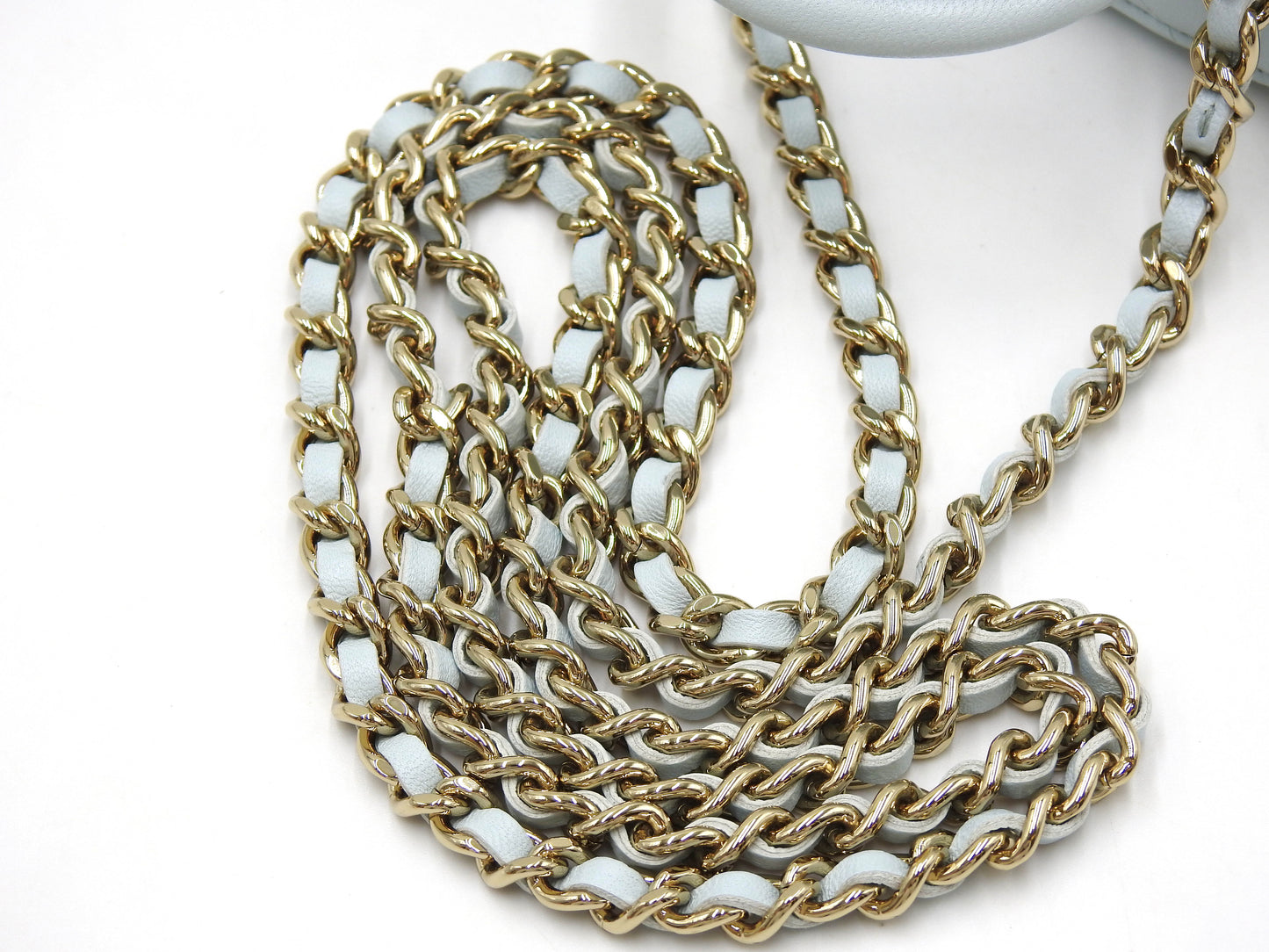 CHANEL Matelasse Top Handle Small Vanity Shoulder Bag Lambskin Blue AP2198