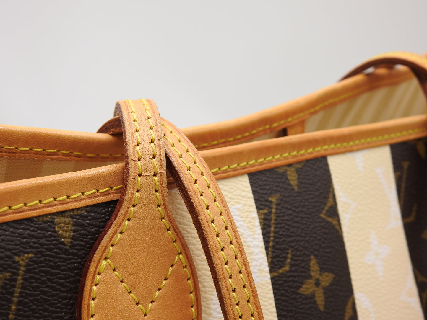LOUIS VUITTON Monogram Rayures Neverfull MM Tote Shoulder Bag M40560