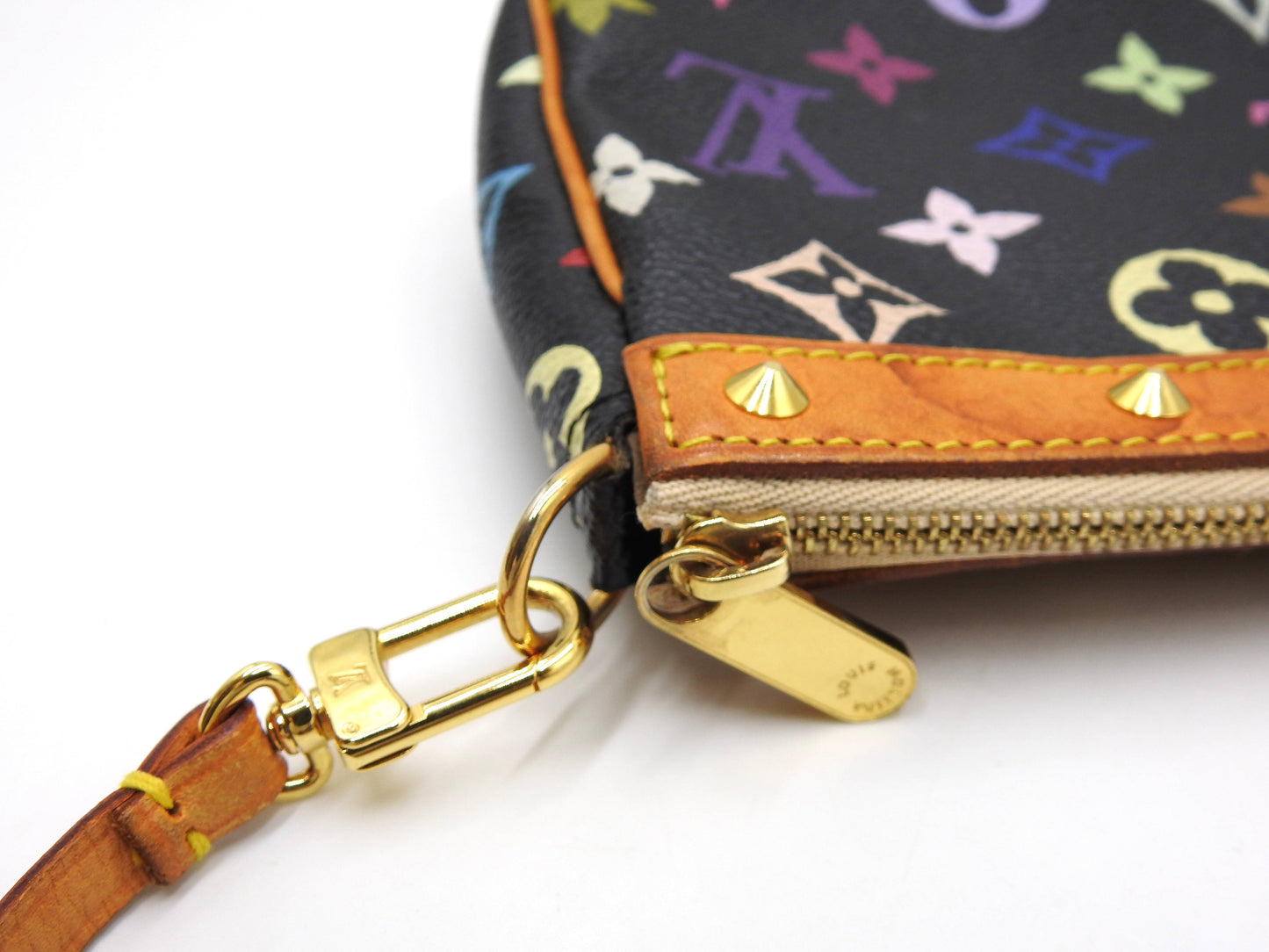 LOUIS VUITTON Pochette Accessories Pouch Monogram Multicolor Black M92648