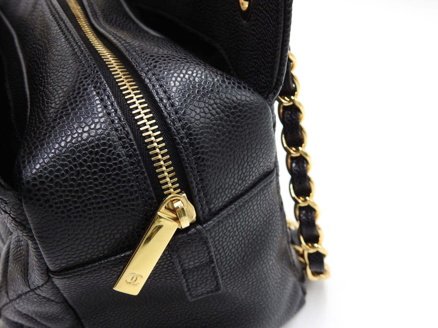 CHANEL CC Matelasse PTT Petit Timeless Tote Shoulder Bag Caviarskin A18004