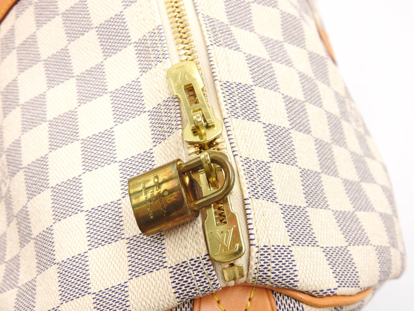 LOUIS VUITTON Damier Azur Keepall 50 Boston Bag Travel Bag N41430