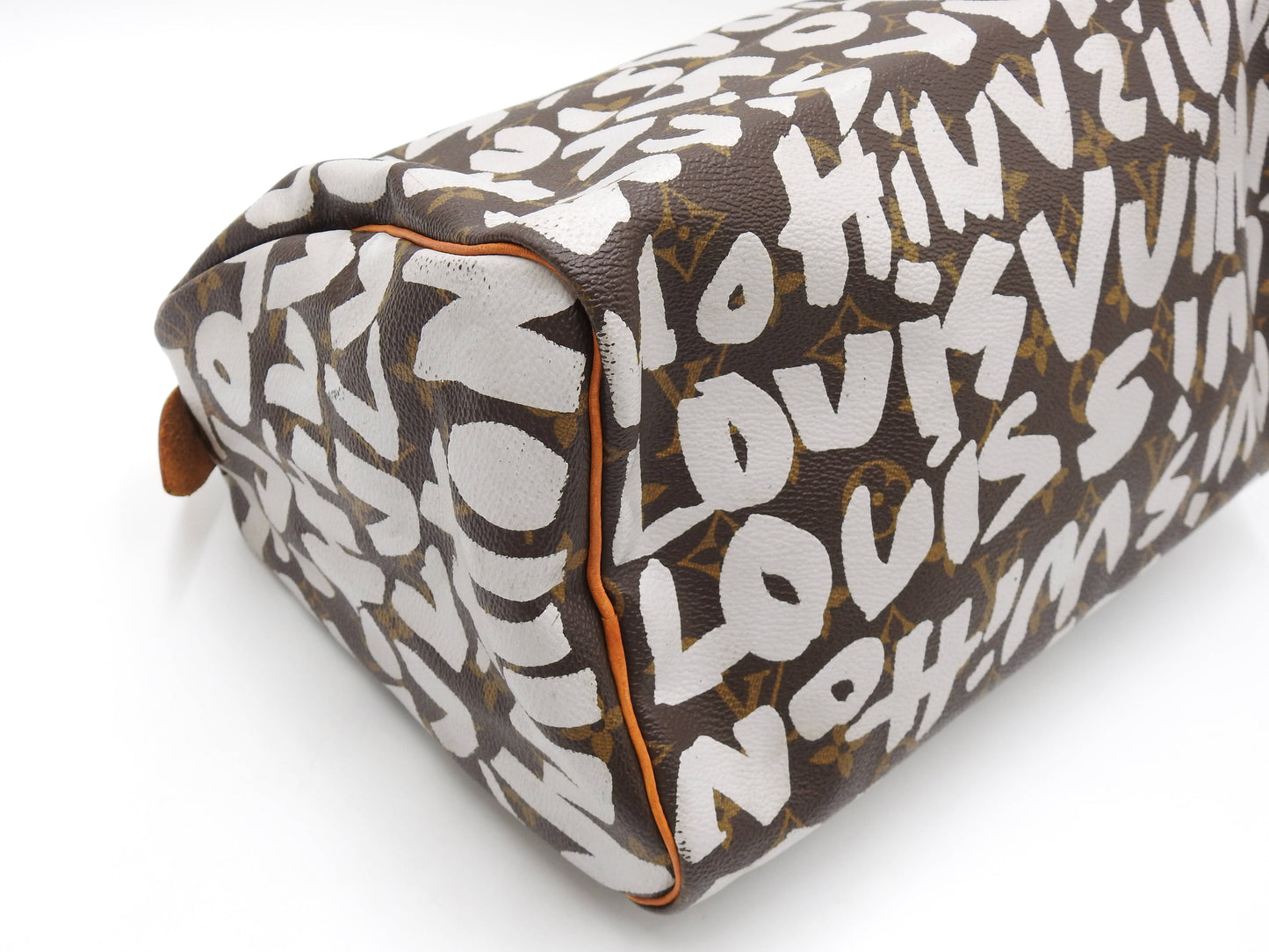 LOUIS VUITTON Monogram Graffiti Speedy 30 Hand Bag Boston Bag White M92195