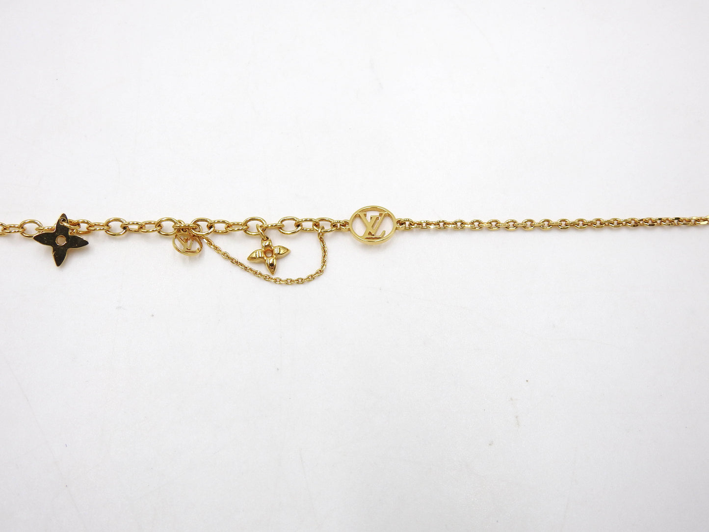 LOUIS VUITTON Collier Blooming Necklace GP Flower Brass M64855