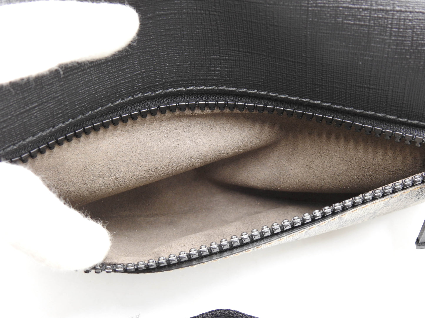 GUCCI GG Supreme Waist Body Belt Bag PVC Leather Beige Black Silver 450946