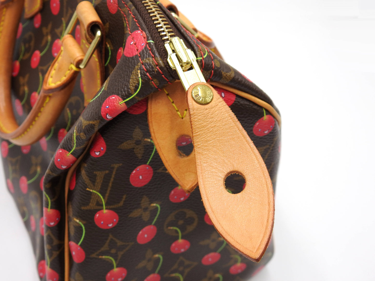 LOUIS VUITTON Monogram Cherry Speedy 25 Hand Bag Boston Bag Canvas M95009