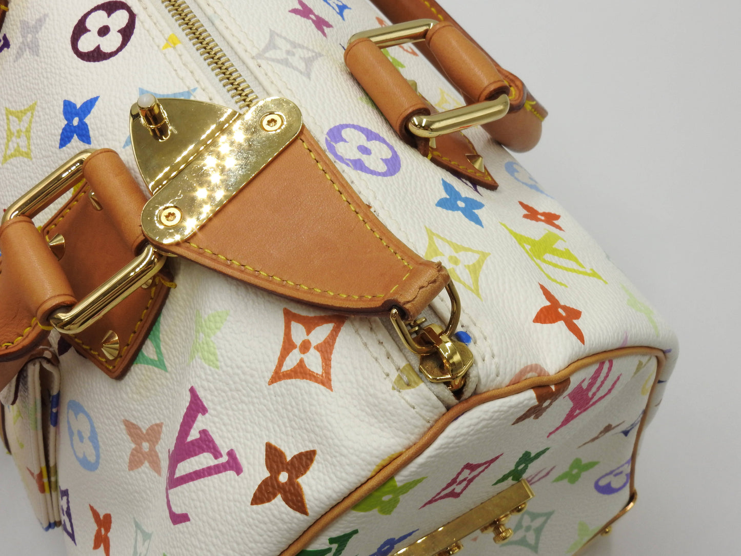 LOUIS VUITTON Speedy 30 Boston Hand Bag Multicolor Bron White M92643