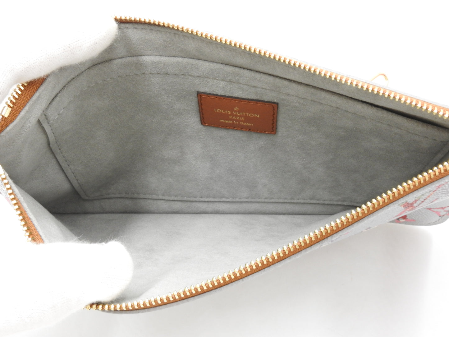 LOUIS VUITTONL LV Monogram Garden Neverfull MM Shoulder Bag Silver M21352