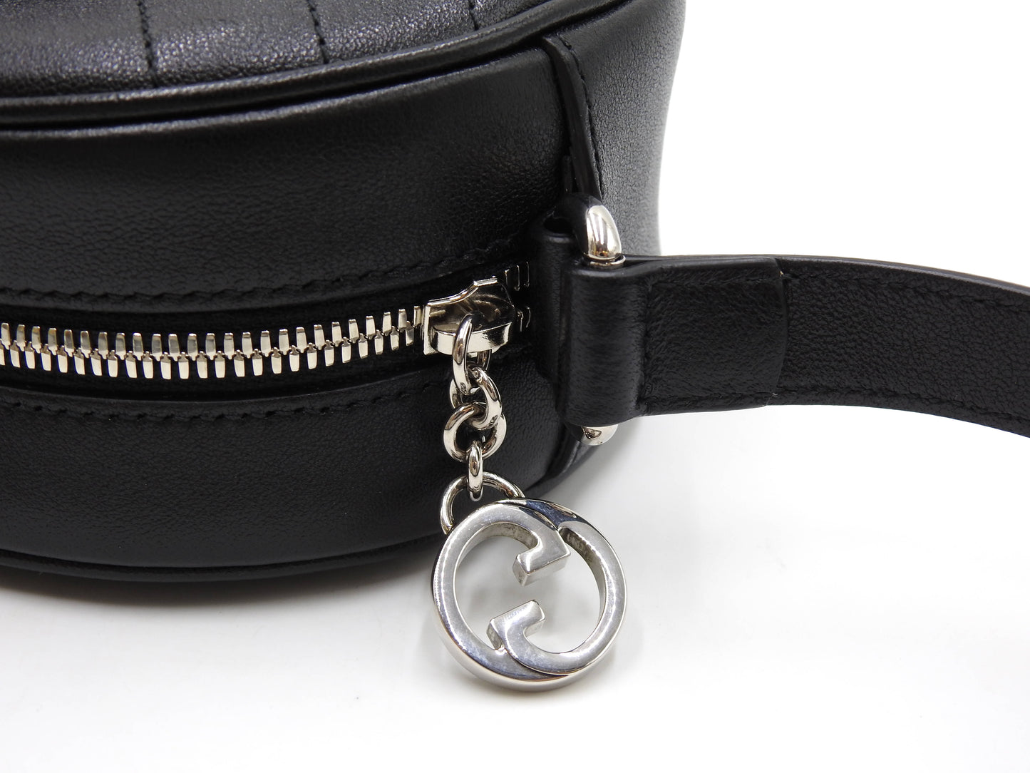 GUCCI Mini Blondie Interlocking G Crossbody Shoulder Bag Black 760175
