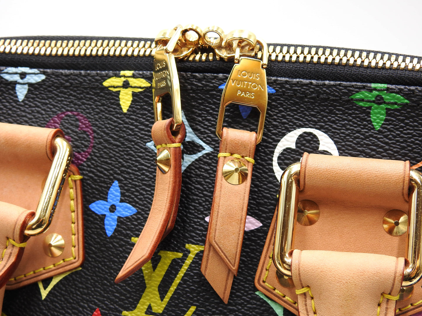 LOUIS VUITTON Alma PM Hand Bag Multicolor Noir Black M40444