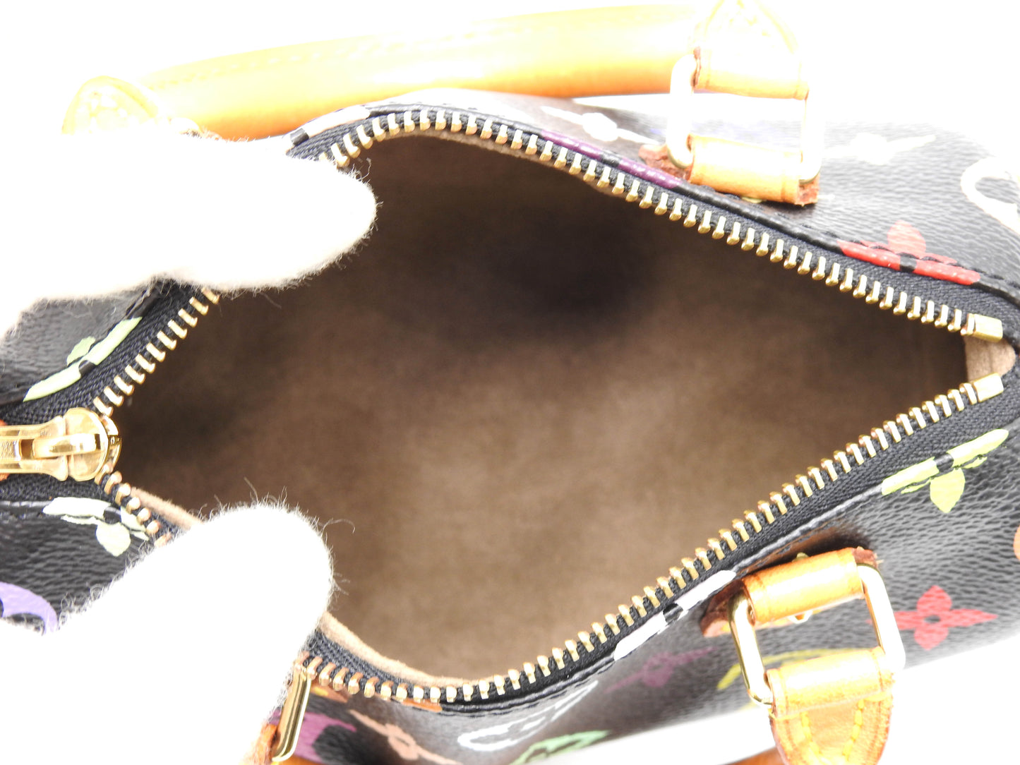 LOUIS VUITTON Monogram Mini Speedy Hand Bag Multicolor Noir Black M92644