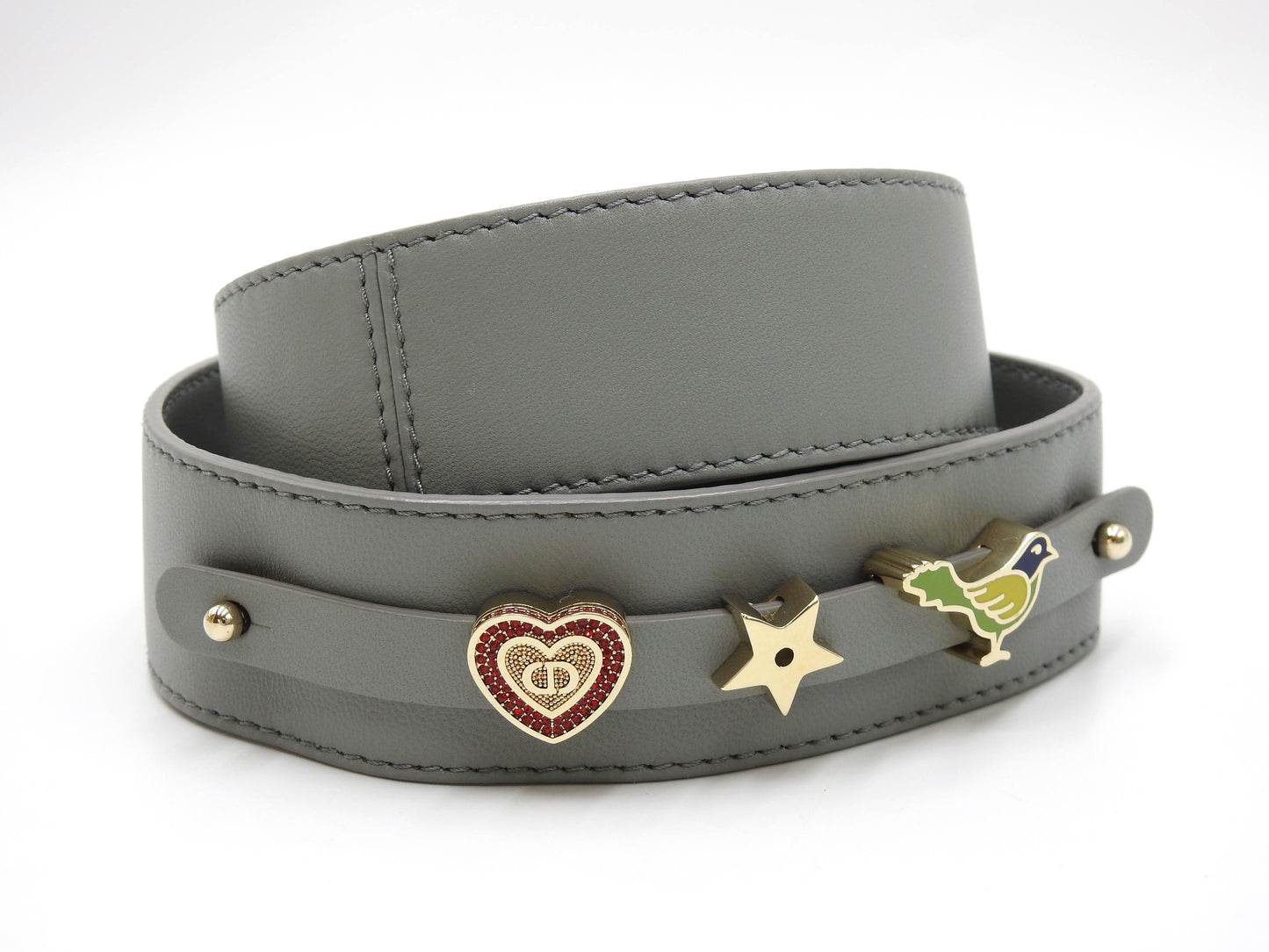 Christian Dior My ABC Lady Dior Small Shoulder Hand Bag Lambskin Gray