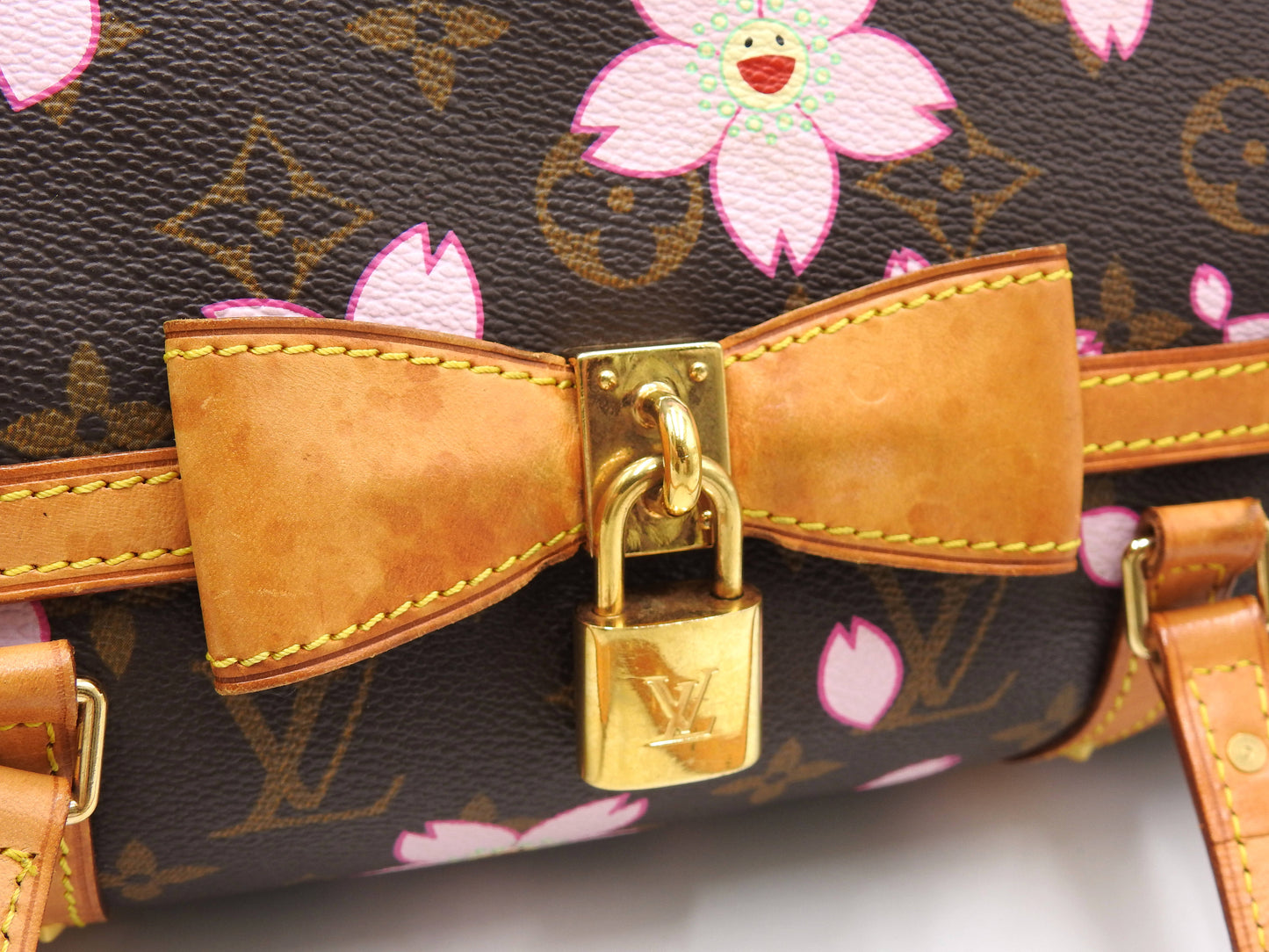 LOUIS VUITTON Papillon Shoulder Hand Bag Monogram Cherry Blossom M9209