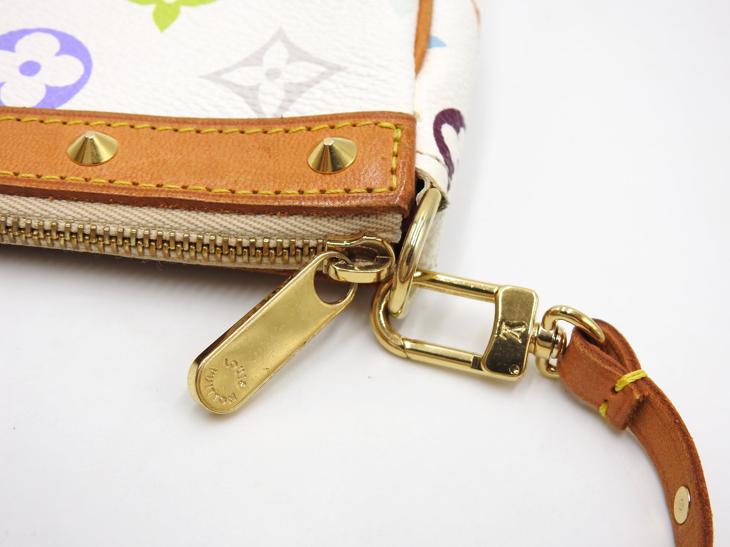 LOUIS VUITTON Pochette Accessories Pouch Monogram Multicolor White M92649