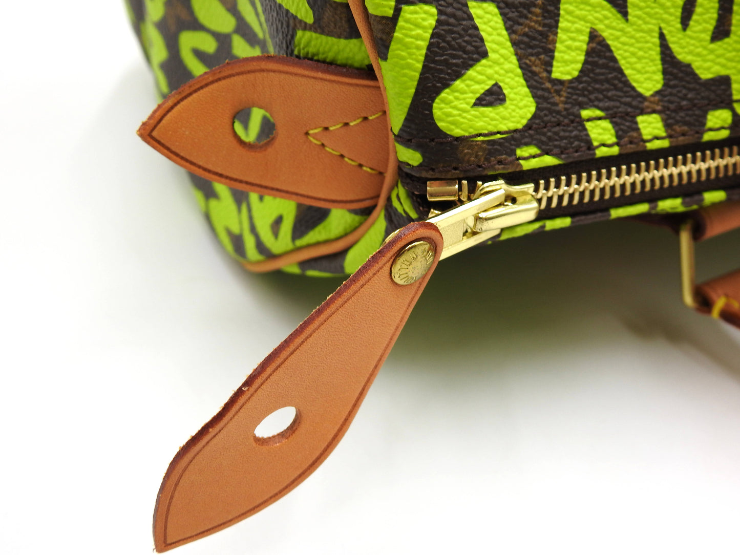 LOUIS VUITTON Monogram Graffiti Speedy 30 Boston Hand Bag Green M93706