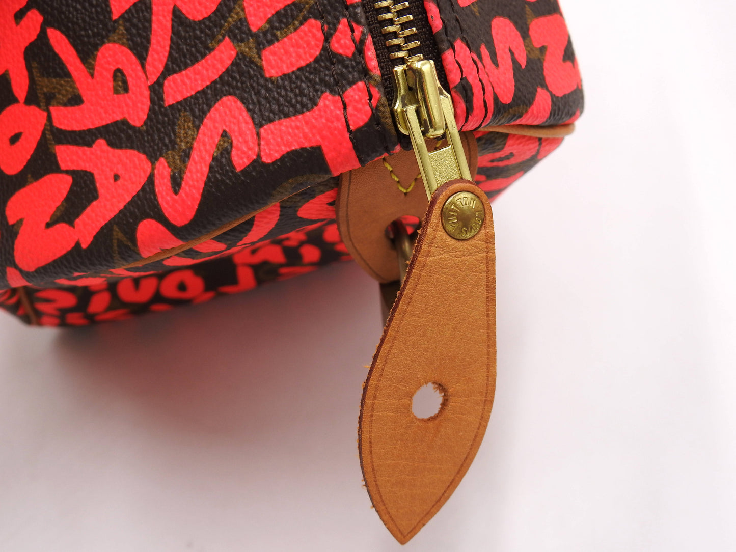 LOUIS VUITTON Monogram Graffiti Speedy 30 Hand Bag Boston Bag M93704 Pink