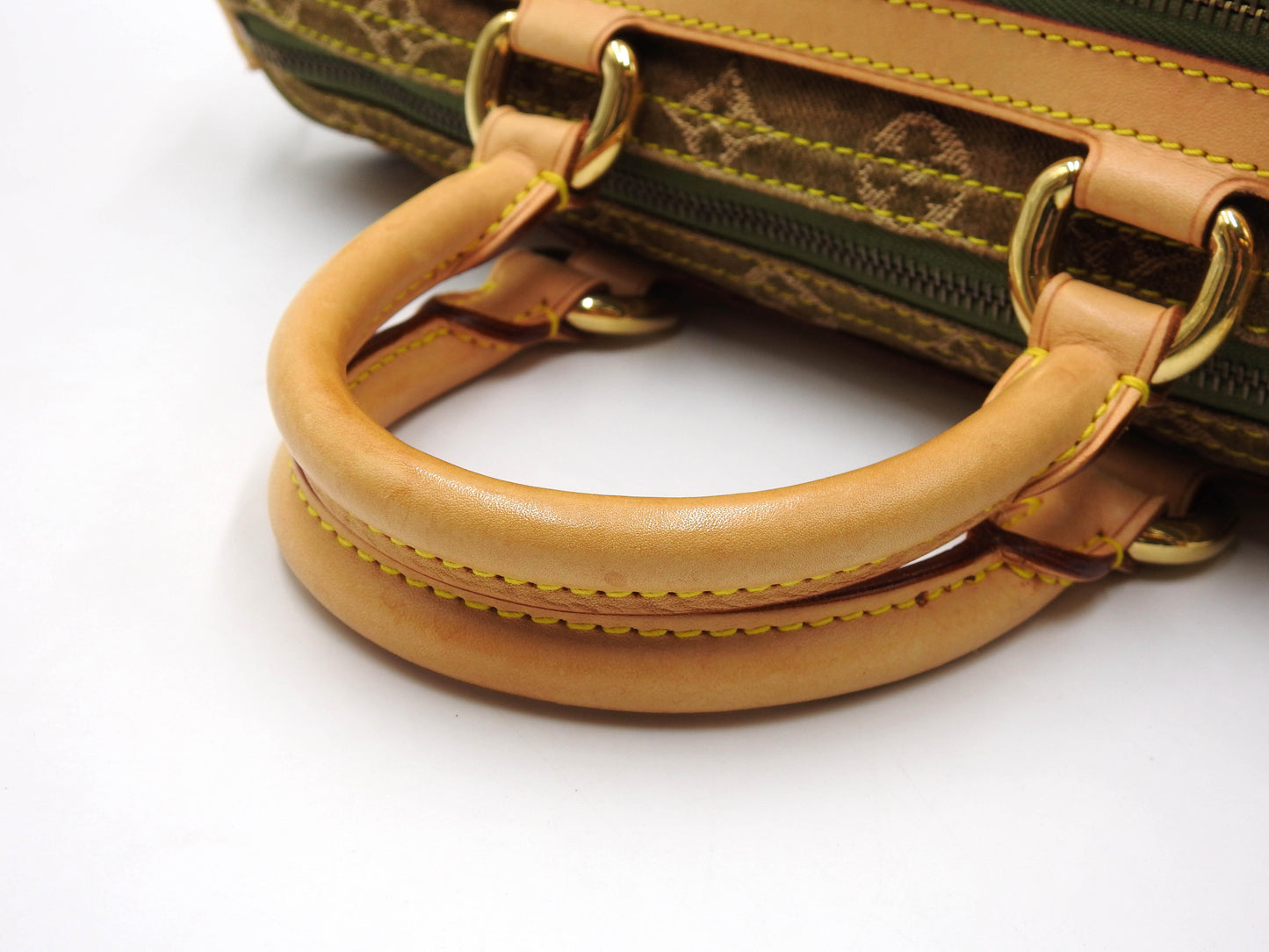 LOUIS VUITTON Monogram Denim Neo Speedy Hand Bag Boston Bag Khaki M95215