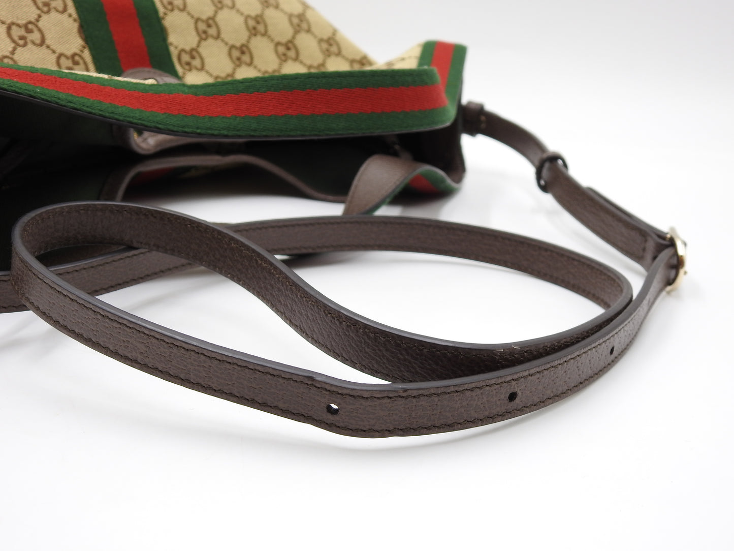GUCCI GG Canvas Giglio Small Hobo Tote Shoulder Bag Beige Brown 860845