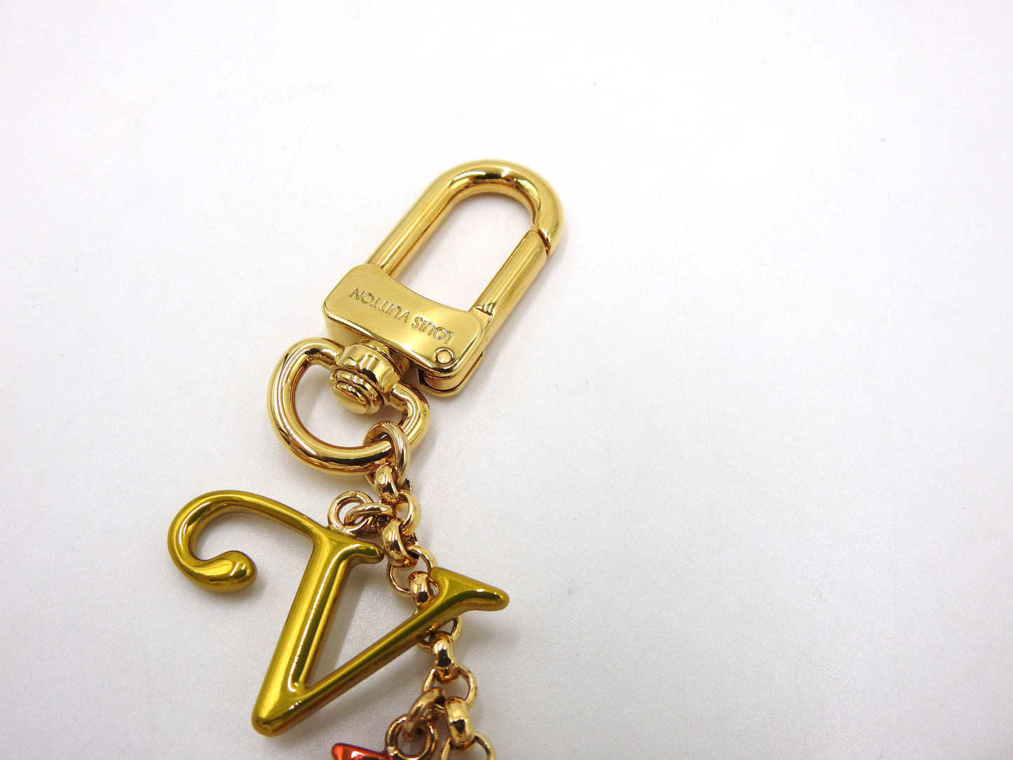 LOUIS VUITTON New Wave Chain Bag Charm Gold Multicolor M63748