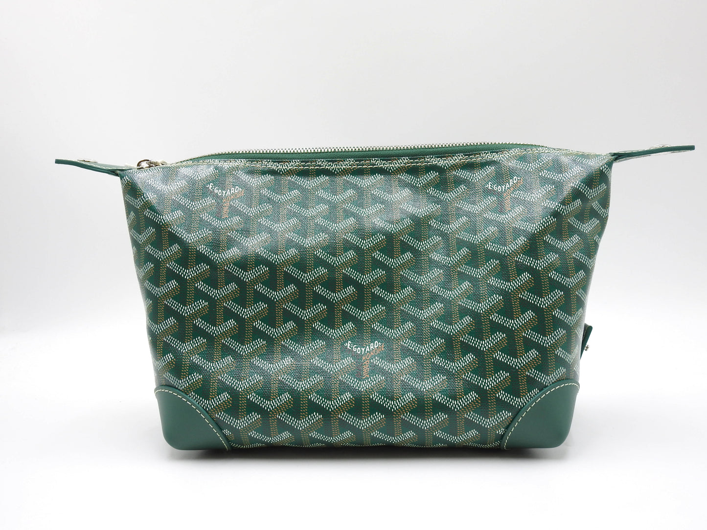 GOYARD AMA BOIENG 25 Toiletry Pouch Clutch Bag PVC Leather Green