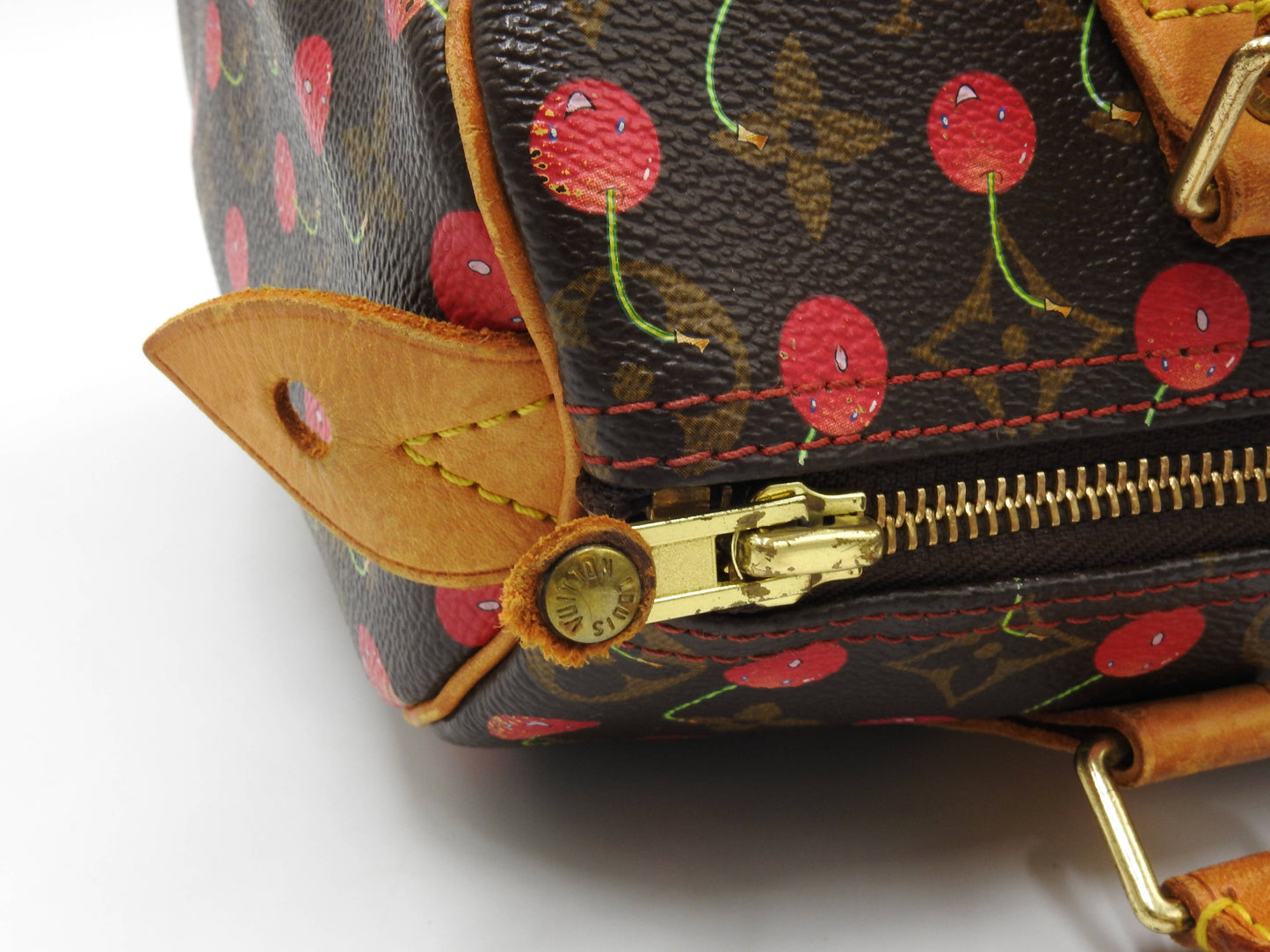 LOUIS VUITTON Monogram Cherry Speedy 25 Hand Bag Boston Bag Canvas M95009