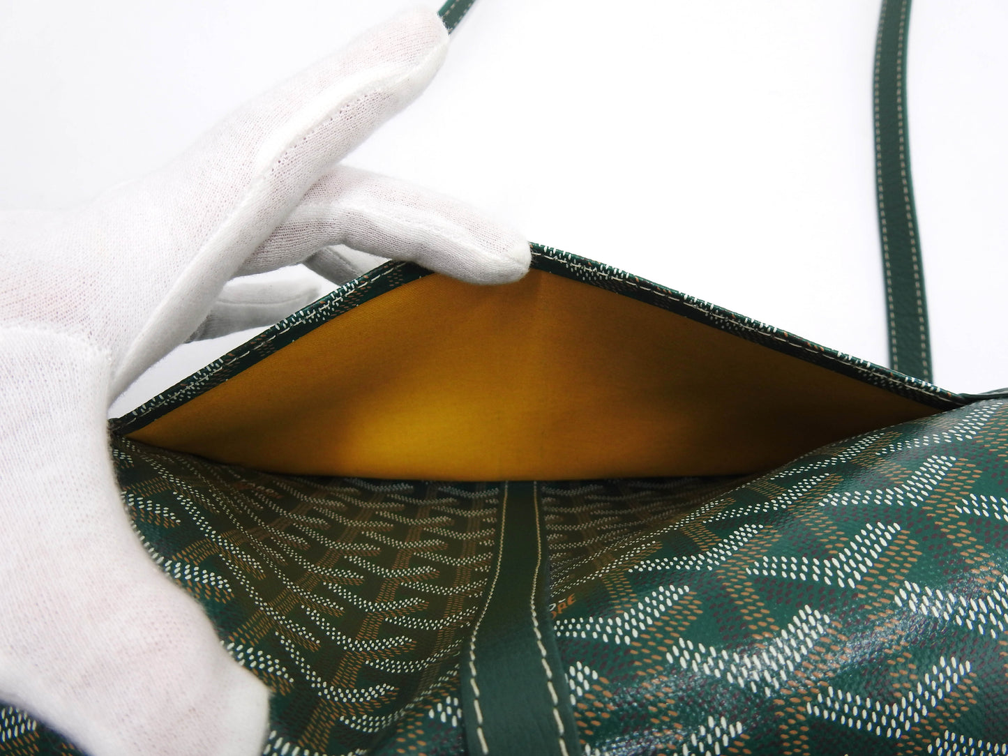 GOYARD Belvedere PM Shoulder Bag PVC Canvas Leather Green