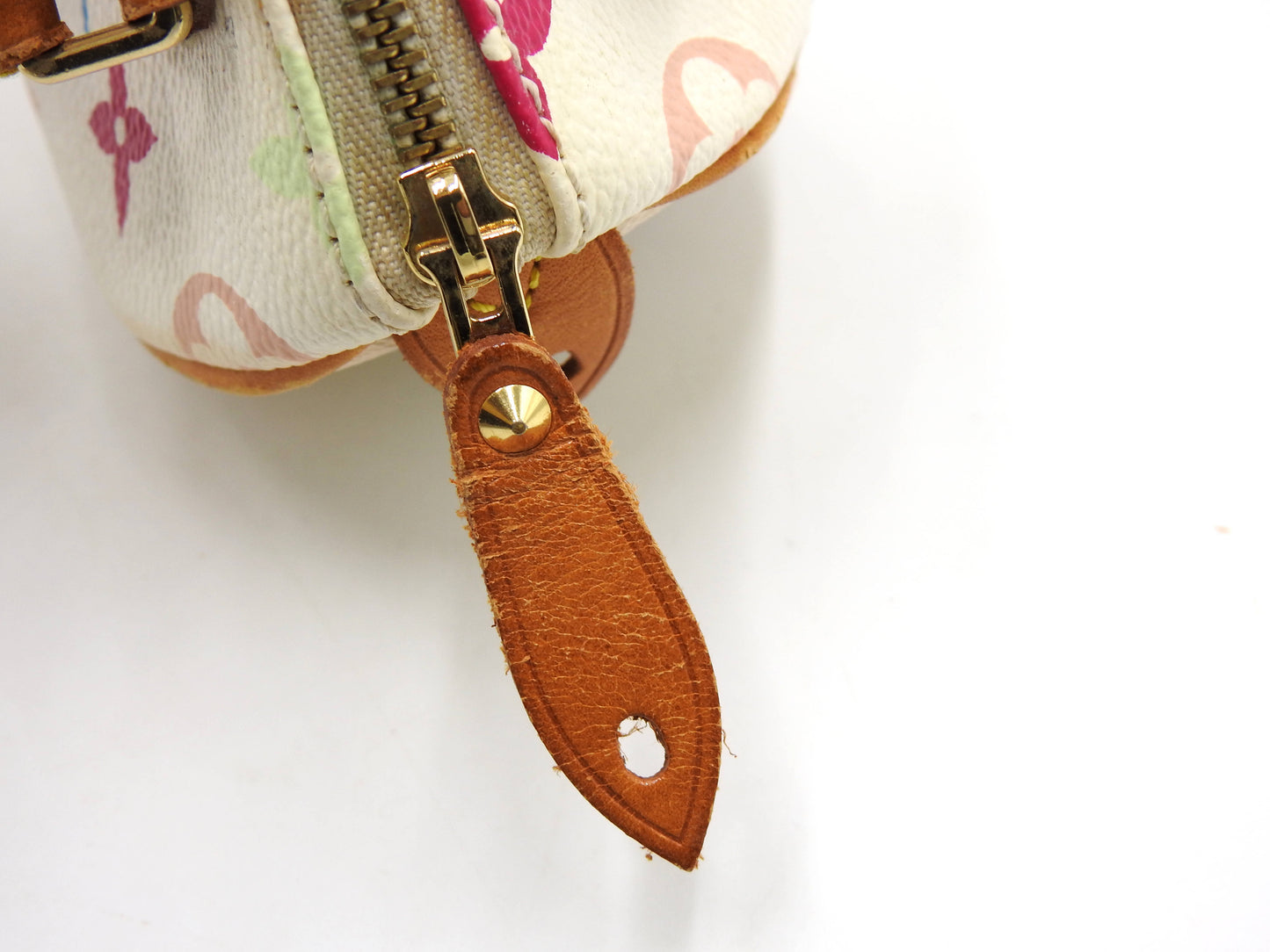 LOUIS VUITTON Monogram Mini Speedy Hand Bag Multicolor Bron White M92645