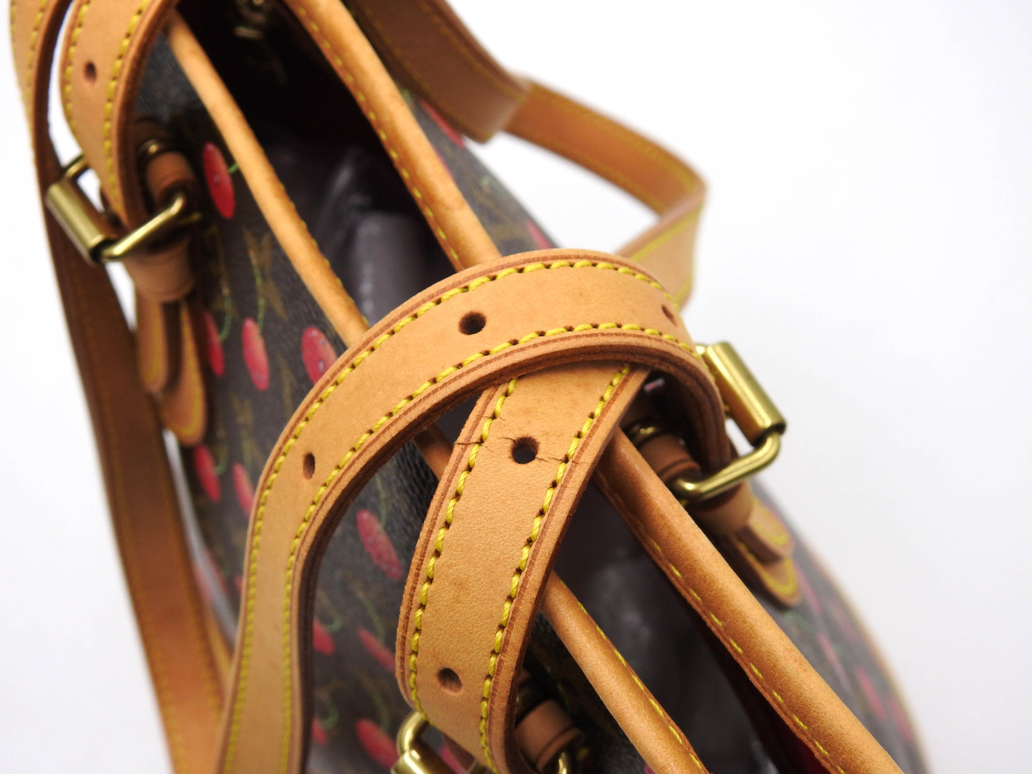 LOUIS VUITTON Monogram Cherry Bucket PM Shoulder Tote Bag Pouch M950123