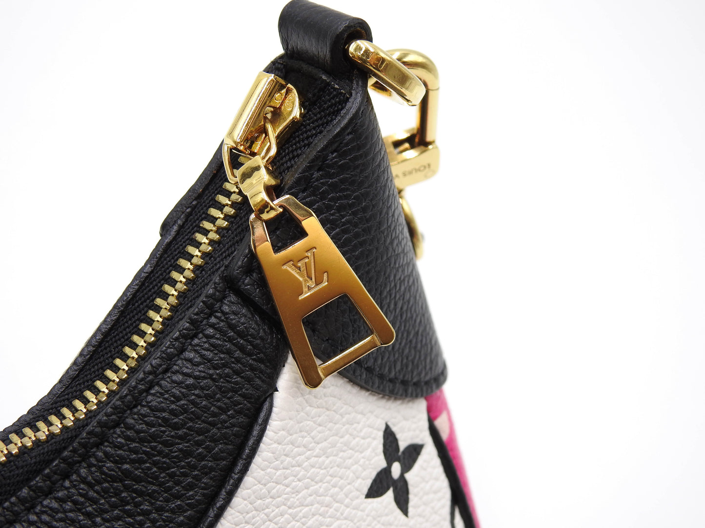 LOUIS VUITTON Monogram Empreinte Bagatelle Shoulder Hand Bag Black M46091