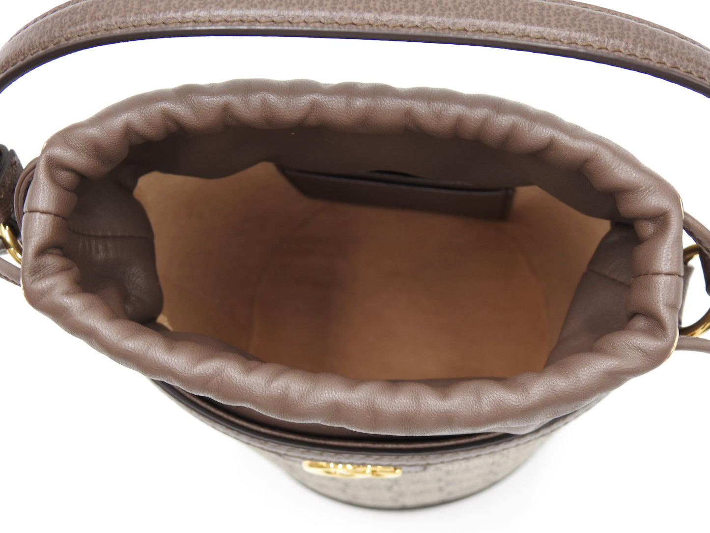 GUCCI GG Supreme Ophidia Bucket Bag Shoulder Hand Bag Beige Brown 760199