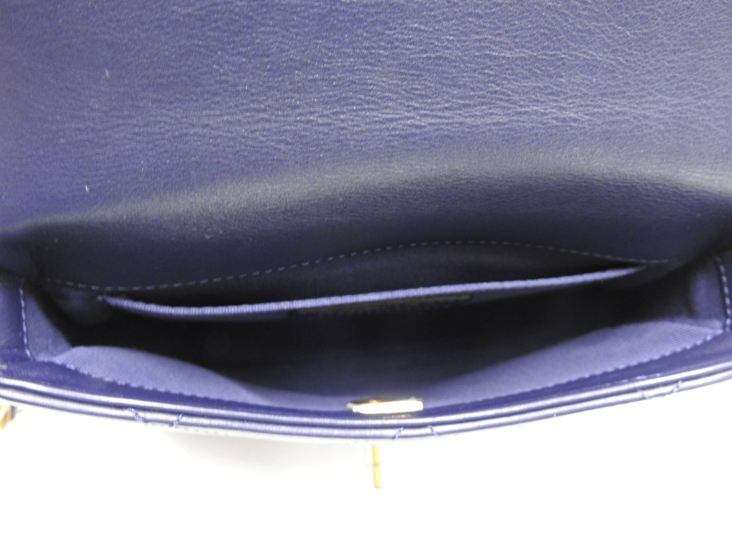 Chanel Matelasse Small Framing Flap Chain Shoulder Bag Calfskin Navy AS2831