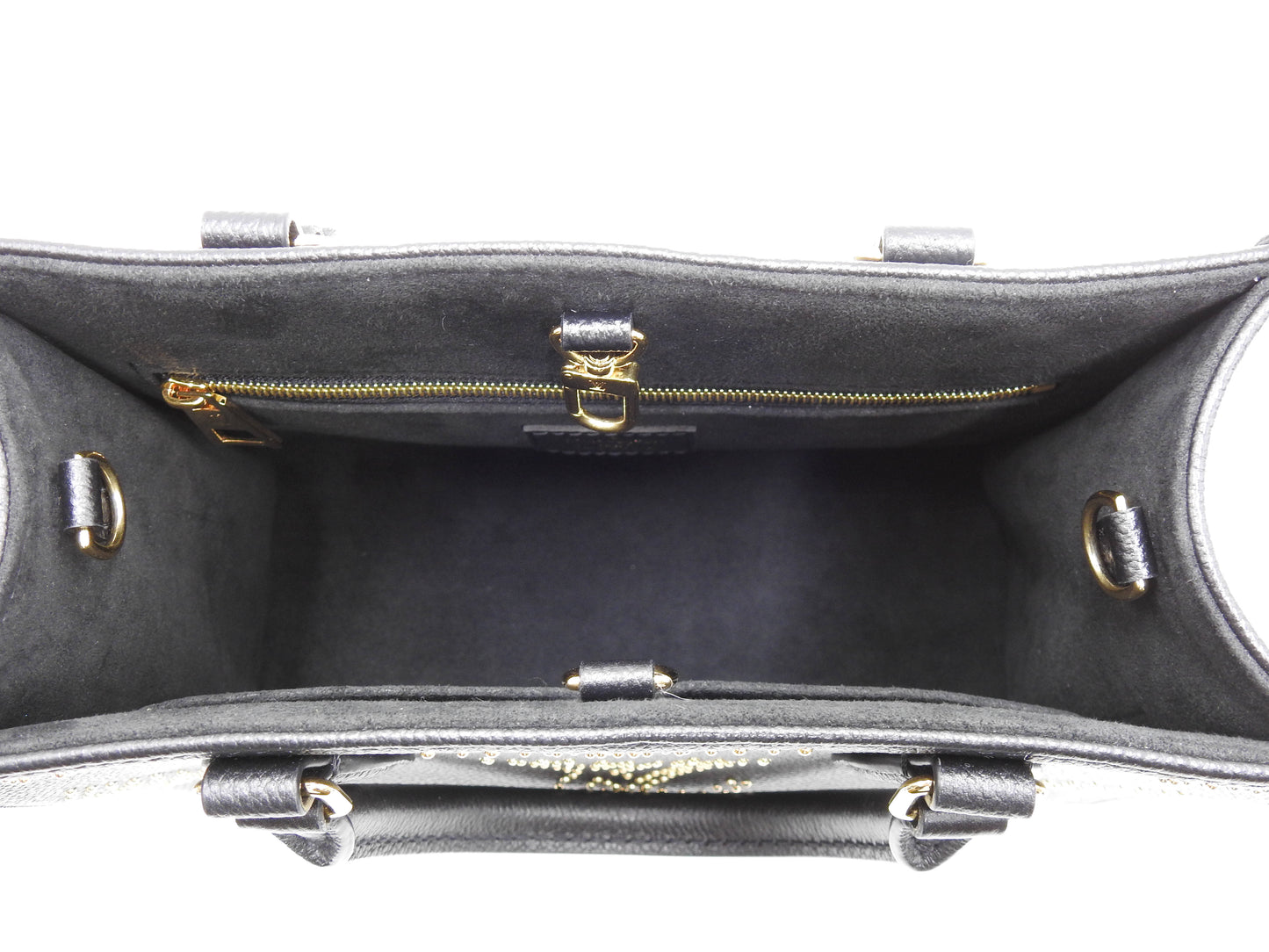 LOUIS VUITTON Monogram Empreinte Studded Giant OnTheGO PM Hand Bag M46733