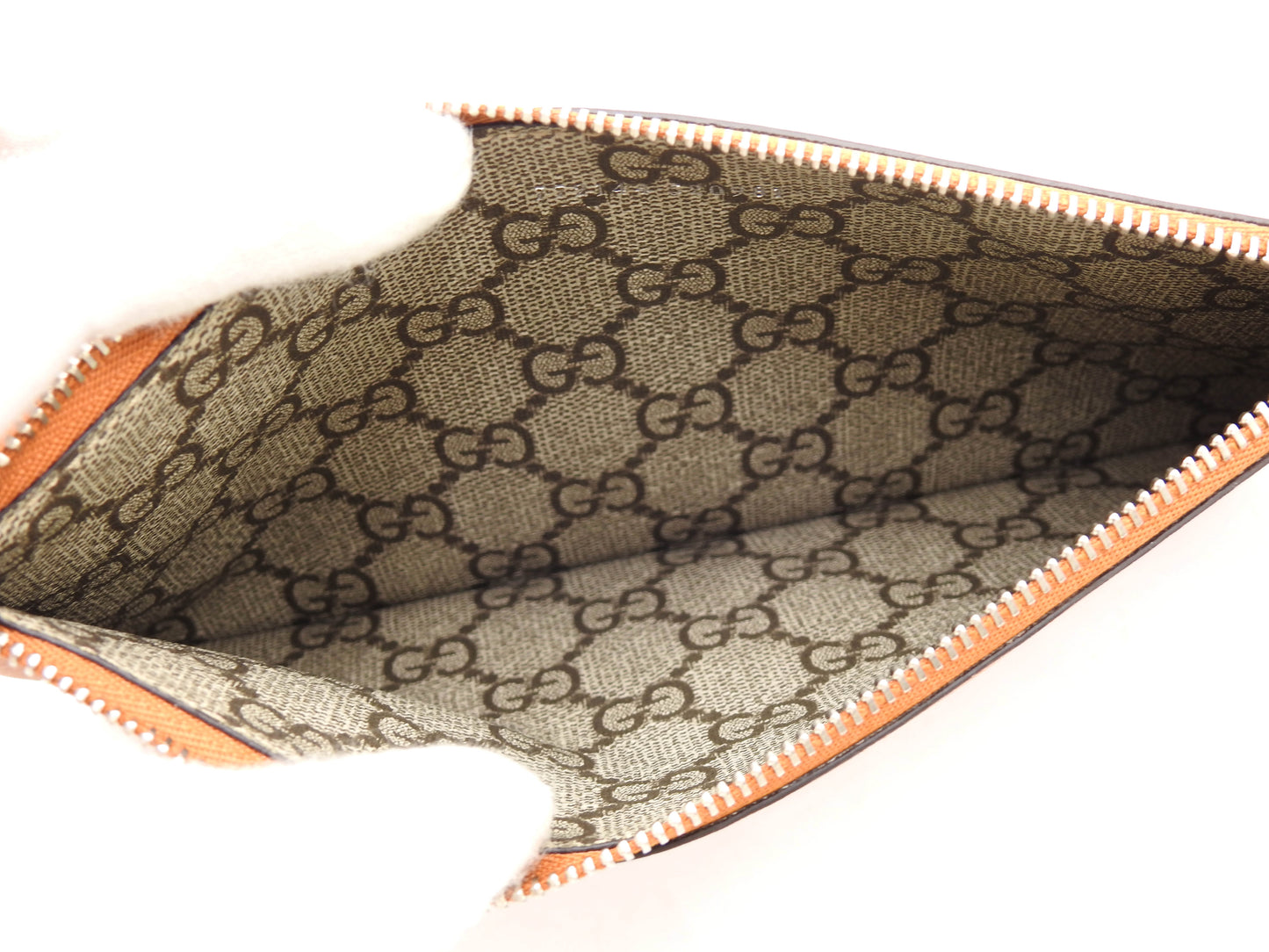 GUCCI Logo Print Medium 2way Shoulder Tote Bag Canvas Beige Brown 772144