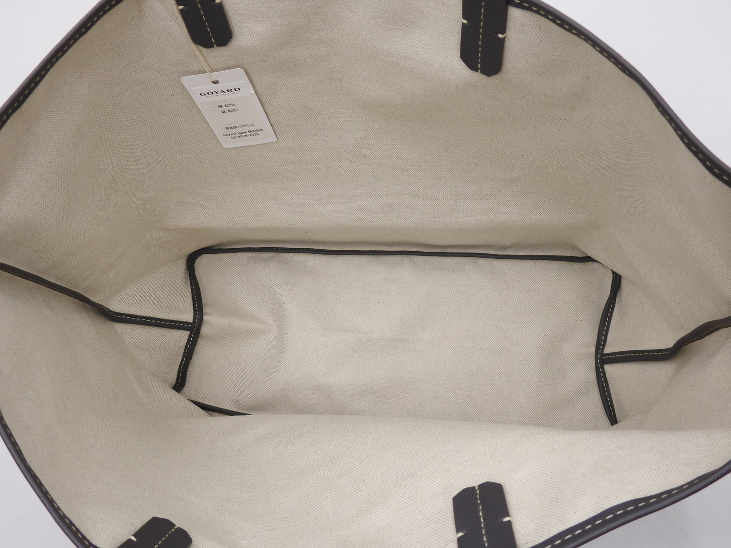 GOYARD Saint Louis PM Shoulder Tote Bag PVC Leather Grey with Pouch