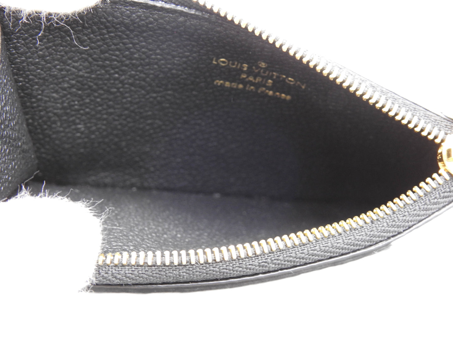 LOUIS VUITTON Monogram Empreinte Romy Card Case Holder Black M81883
