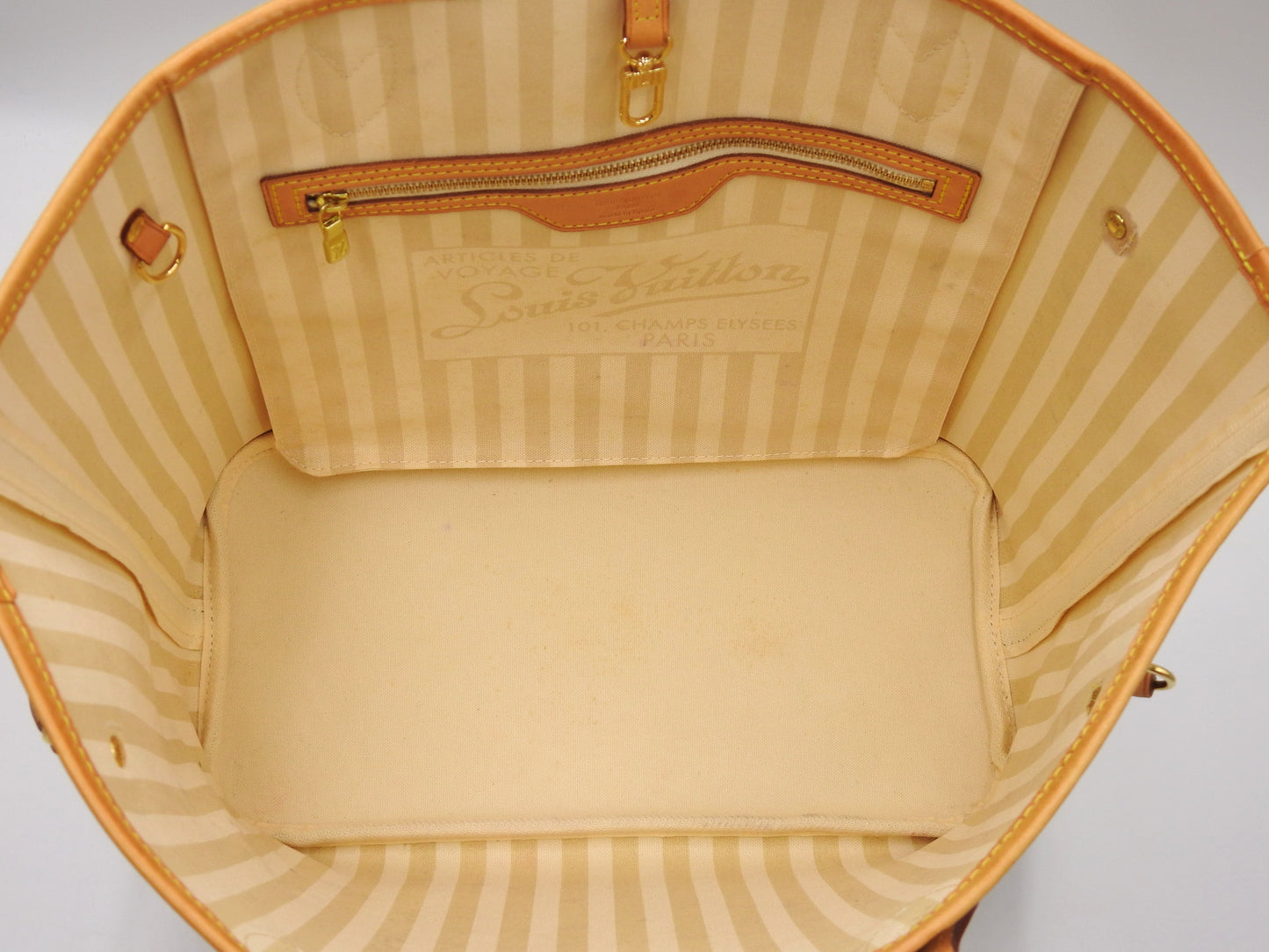 LOUIS VUITTON Monogram Rayures Neverfull MM Tote Shoulder Bag M40560