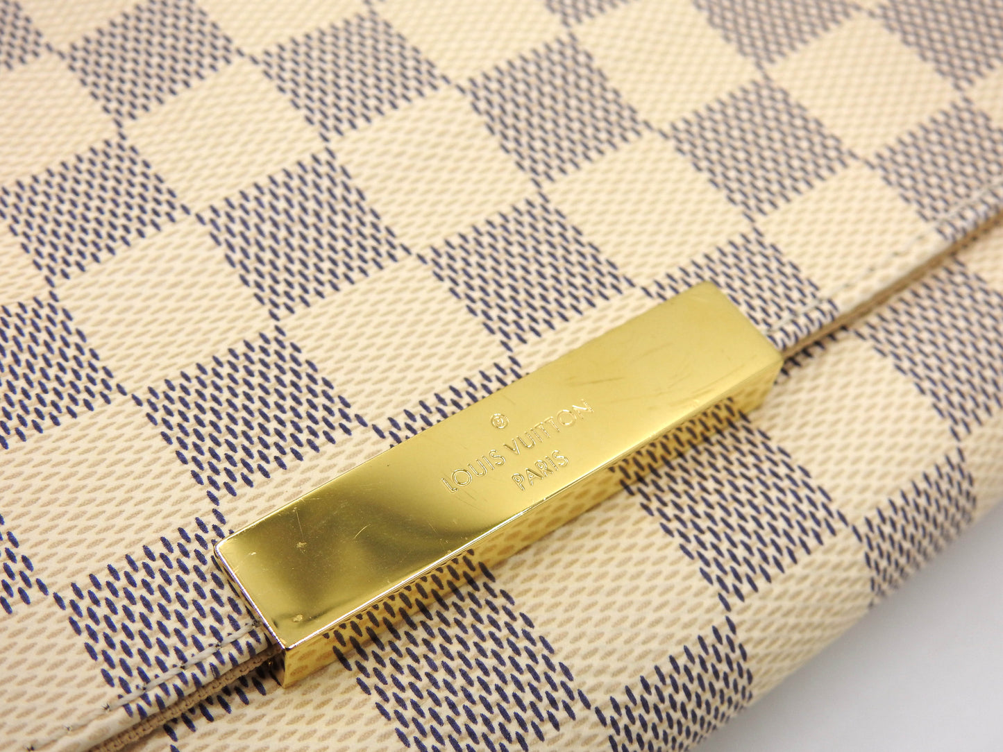 LOUIS VUITTON Damier Azur Favorite PM 2way Shoulder Hand Bag Canvas N41266