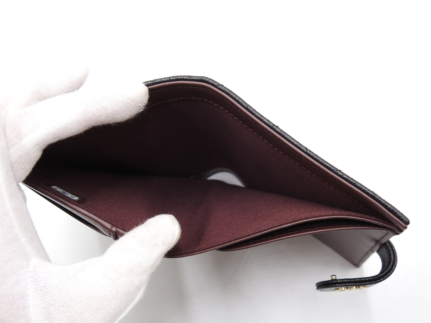 CHANEL CC Matelasse Passport Case Holder Wallet Caviarskin Black AP3791