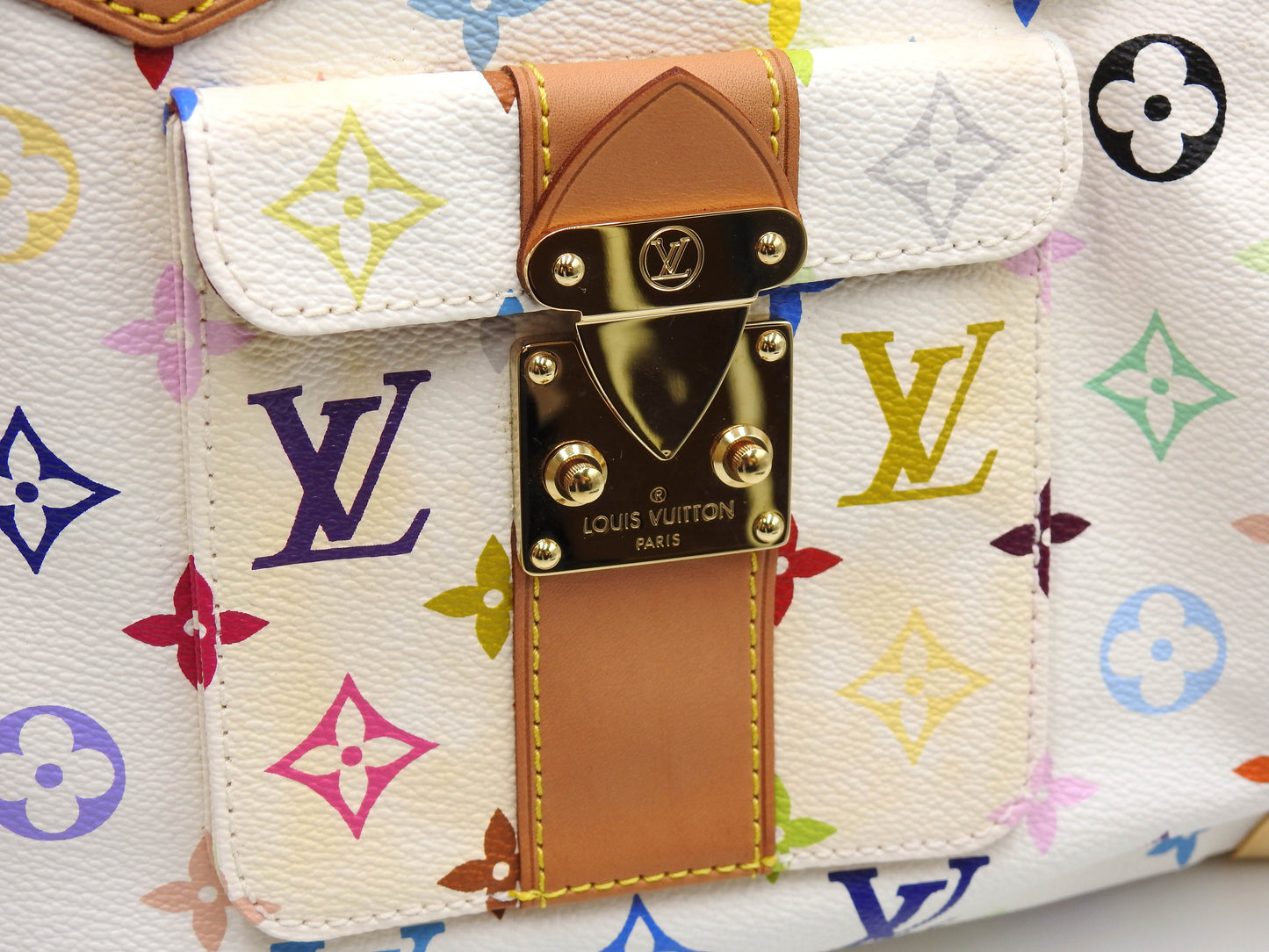 LOUIS VUITTON Speedy 30 Boston Hand Bag Multicolor Bron White M92643
