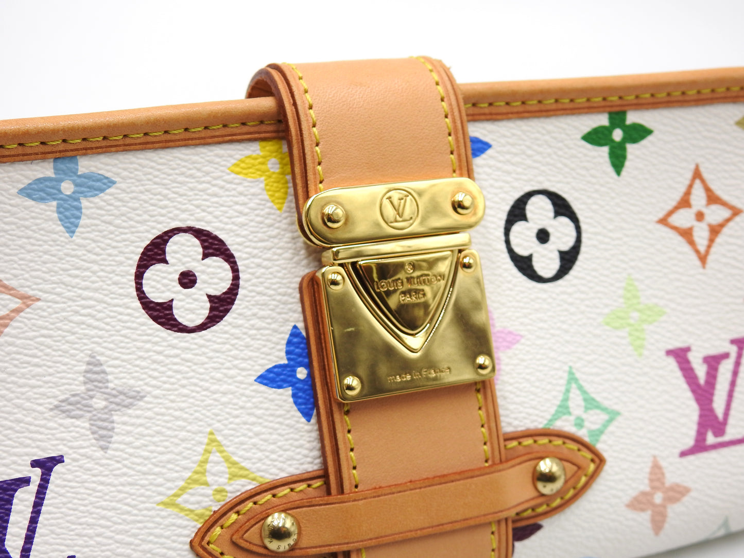 LOUIS VUITTON Shirley Shoulder Bag Monogram Multicolor Bron White M40049