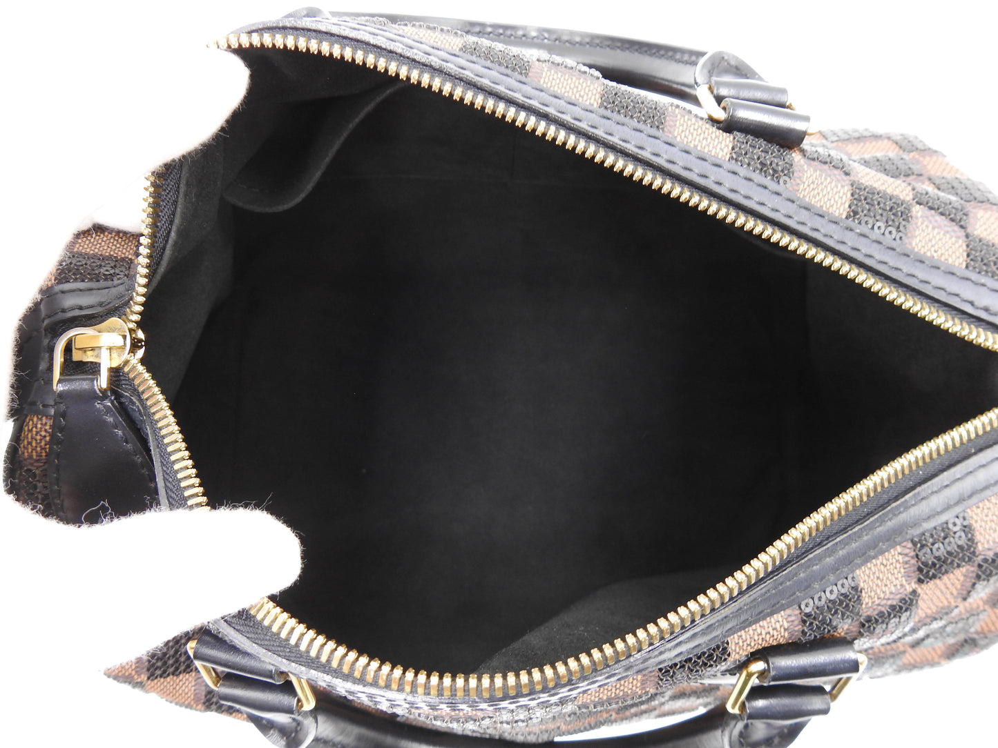 LOUIS VUITTON Damier Paillettes Sequin Speedy 30 Hand Bag Black N41262