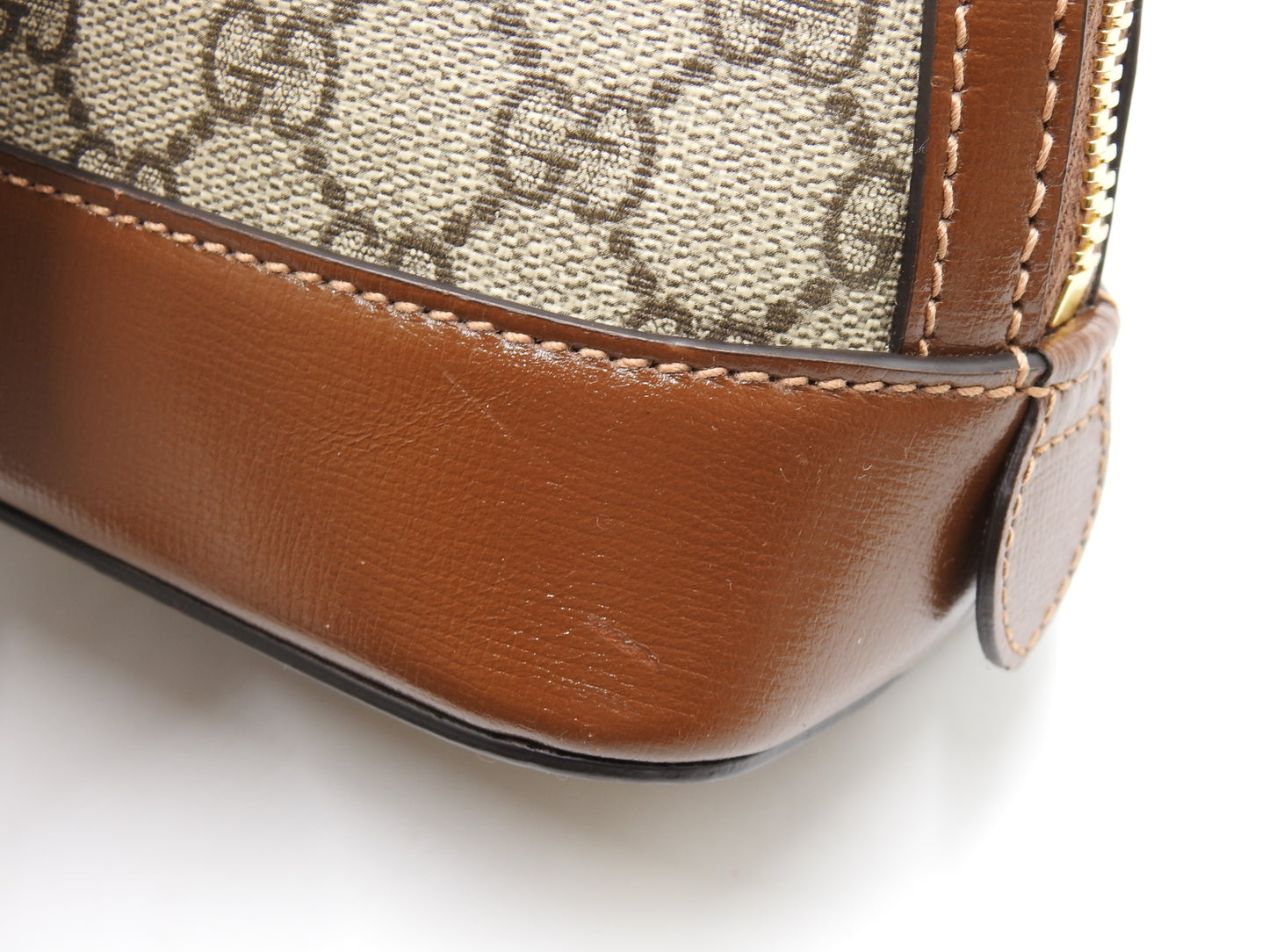 GUCCI GG Supreme Horsebit 1955 Small Top Handle Shoulder Bag PVC 621220