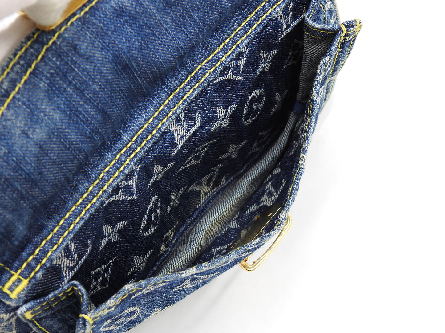 LOUIS VUITTON Monogram Denim Bum Bag Belt Bag Shoulder Bag Blue M95347