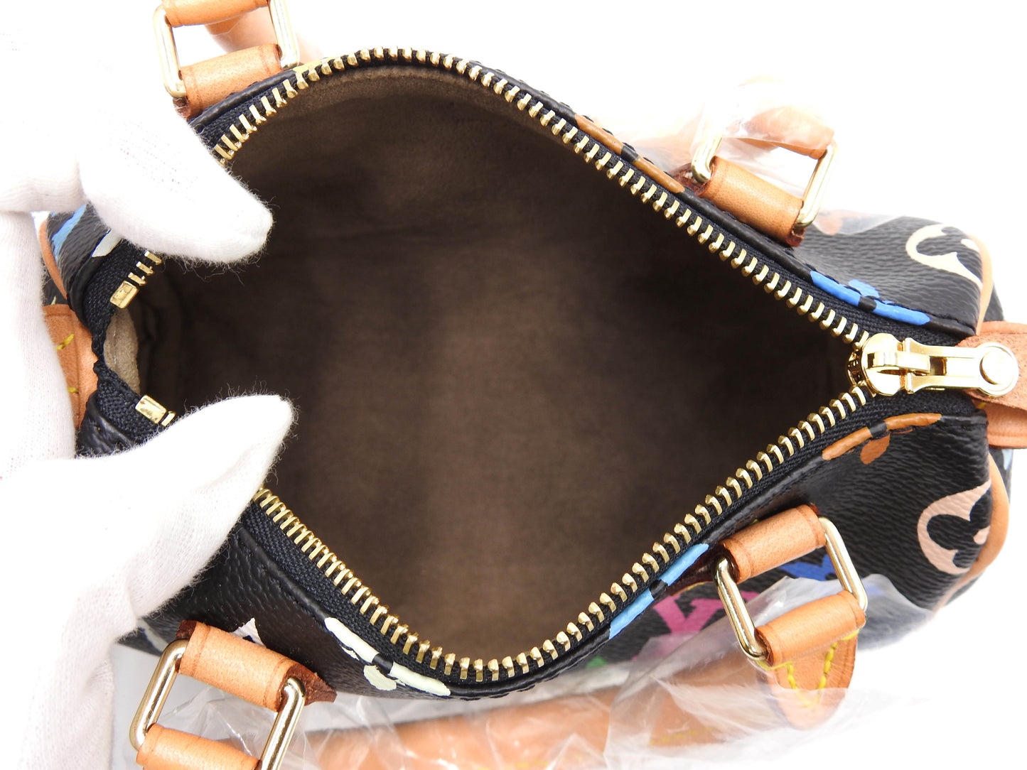 LOUIS VUITTON Monogram Mini Speedy Hand Bag Multicolor Noir Black M92644