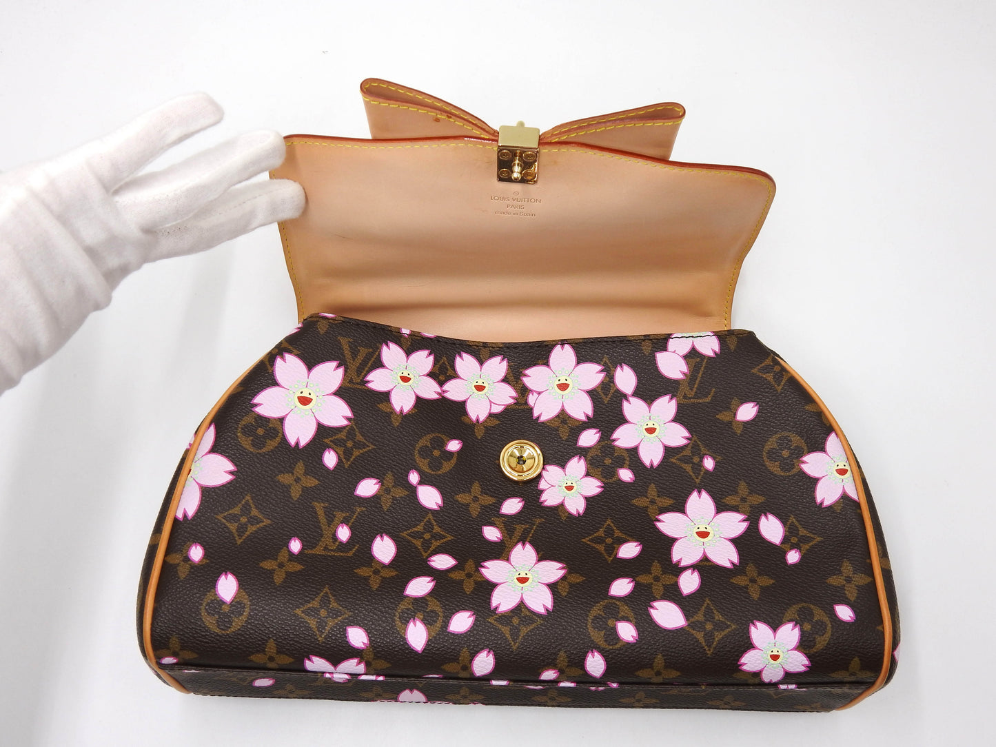 LOUIS VUITTON Sac Retro PM Hand Bag Monogram Cherry Blossom M92012