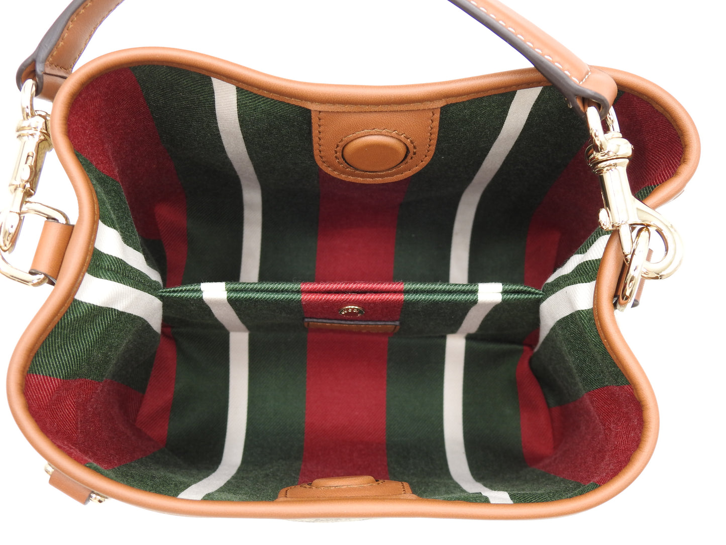 GUCCI GG Emblem Supreme Small Bucket Bag 2way Shoulder Bag Brown 815118